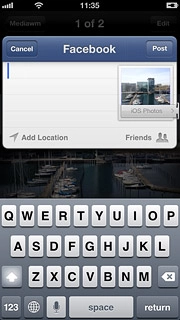 If this is the first time you use the function:Follow the instructions on the display to install the application and log on.Key in the required text and press Post.