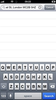 Key in the required destination and press Search.