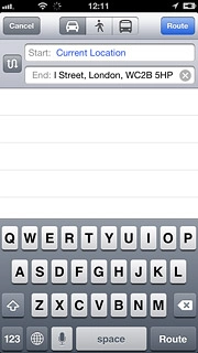 Press the required mode of transportation.
