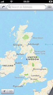 Press the select destination icon.