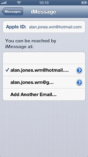 Press Messages to go back to the settings.