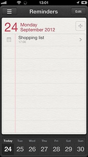 Press the required reminder.