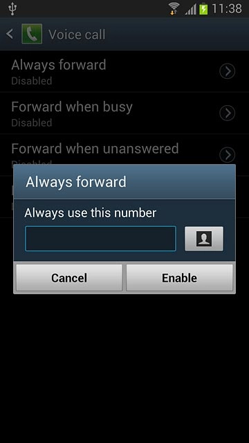 Key in +61414121121 and press Enable.