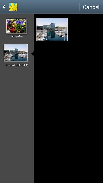 Go to the required folder.Press the required picture.