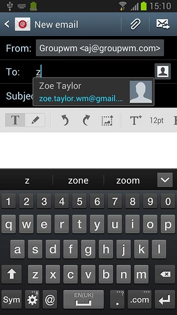 Key in the first letters of the required contact.Matching contacts are displayed.Press the required contact.Repeat the procedure to add more recipients.