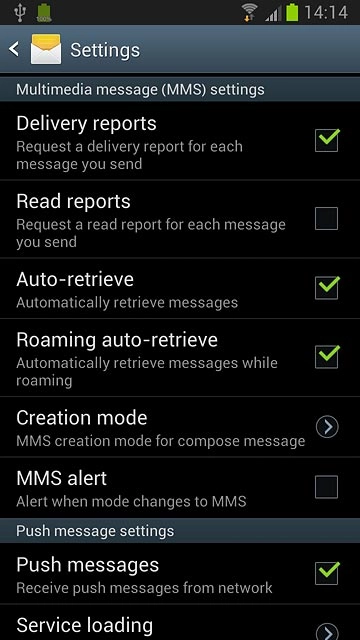 When the box next to the menu item is ticked (V), the function is turned on.