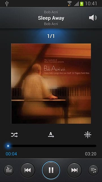 To go to the next audio file:Press arrow right.