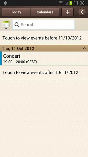 Press the required appointment to view the appointment details.