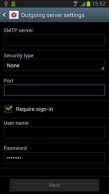 Press the field below Port and key in 25