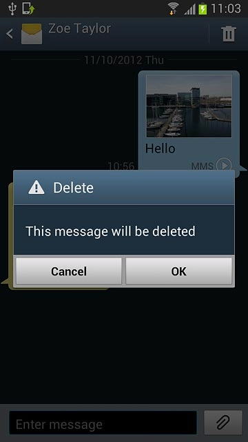 Press OK to confirm.