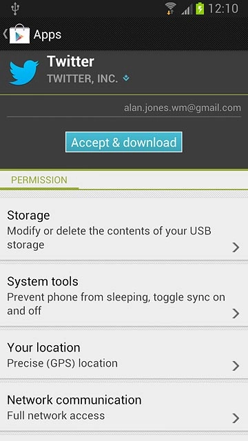 Press Accept & download.Wait while the application is downloaded and installed.