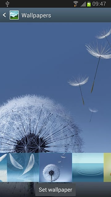 Press the required background image.