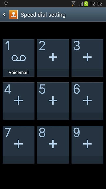Press the required speed dialling key.