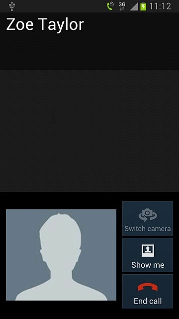 To turn on the camera:Press Show me.