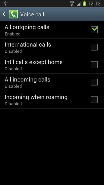 Press each of the following barring types to cancel them:All outgoing calls