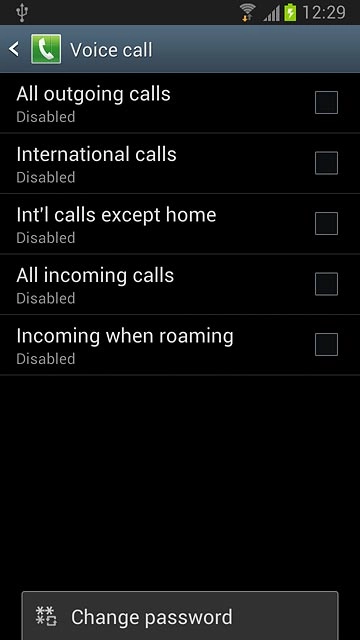 Press Change password.