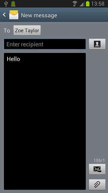 Press the send icon.
