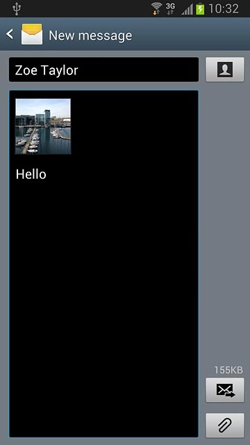 Press the send icon.