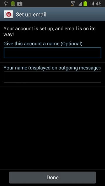 Press Done.Wait while your phone retrieves new email messages.
