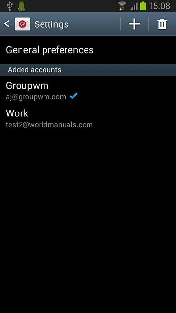 Press the delete icon.