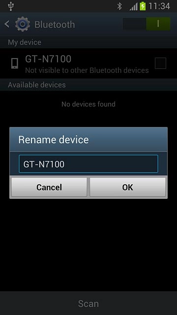 Key in the required name and press OK.