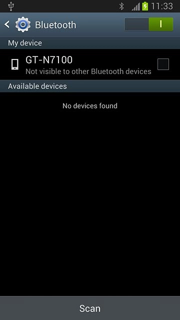 When the indicator turns green, Bluetooth is turned on.