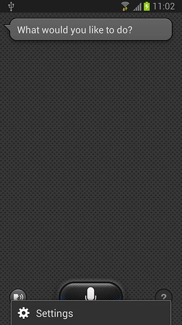 Press Settings.Choose one of the following options:Select language, go to 2a.Turn Home key activation on or off, go to 2b.Turn use of GPS on or off, go to 2c.Hide offensive words, go to 2d.Use help function, go to 2e.