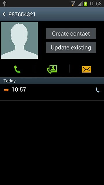 Press the call icon.