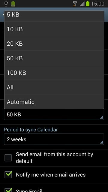 Press the required setting.