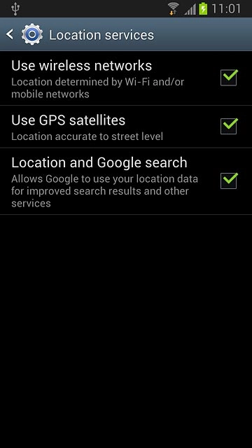 When the box next to the menu item is ticked (V), the function is turned on.
