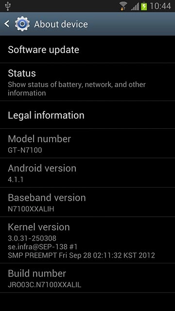 Press Software update.