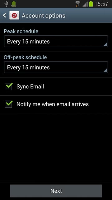 Press the drop down list below Peak schedule.