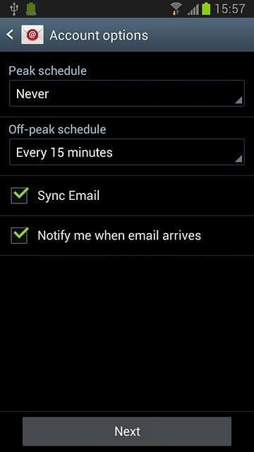 Press the drop down list below Off-peak schedule.