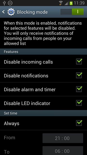 Disable notifications