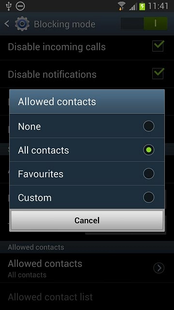 All contacts