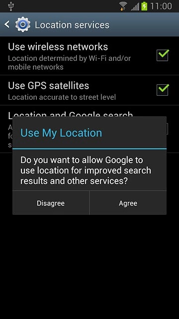 Press Agree, if required.