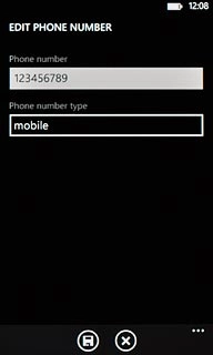 Press the field below Phone number type.