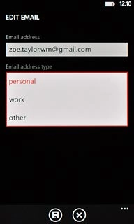 Press the required email type.