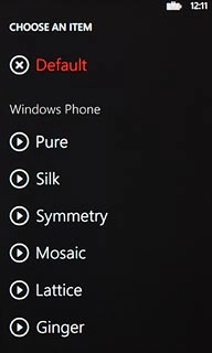 Press the playback icon next to the different ring tones to hear them.