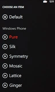 Once you've found a ring tone you like, press the required ring tone.
