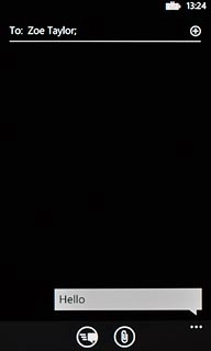 Press the send icon when you've written your text message.