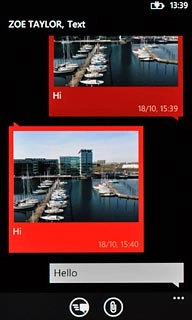 Press the send icon.