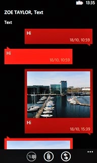 Press and hold the required text message until a pop-up menu is displayed.