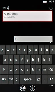 Press the required contact.