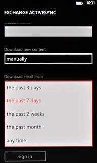 Press the required period or any time.