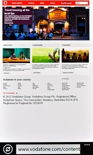 Press the address bar at the bottom of the display.