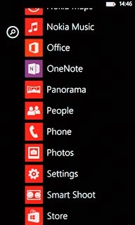 Slide your finger left on the display.Press Store.