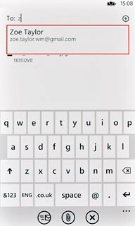 Press the required contact.Write subject and text for your email message.