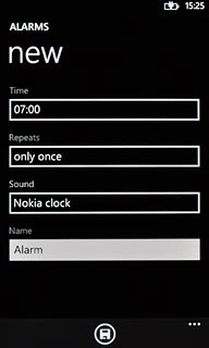 Press the field below Time.