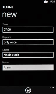 Press the field below Repeats.